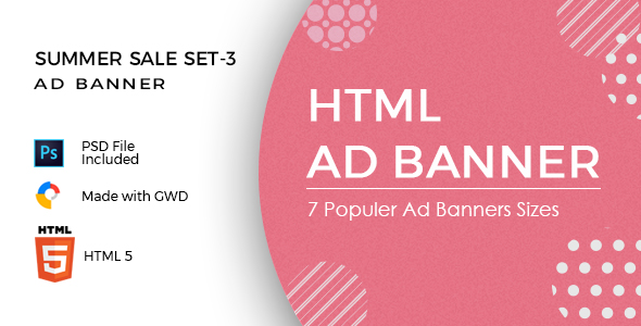 HTML Ad Banners - Summer Sale Set-3