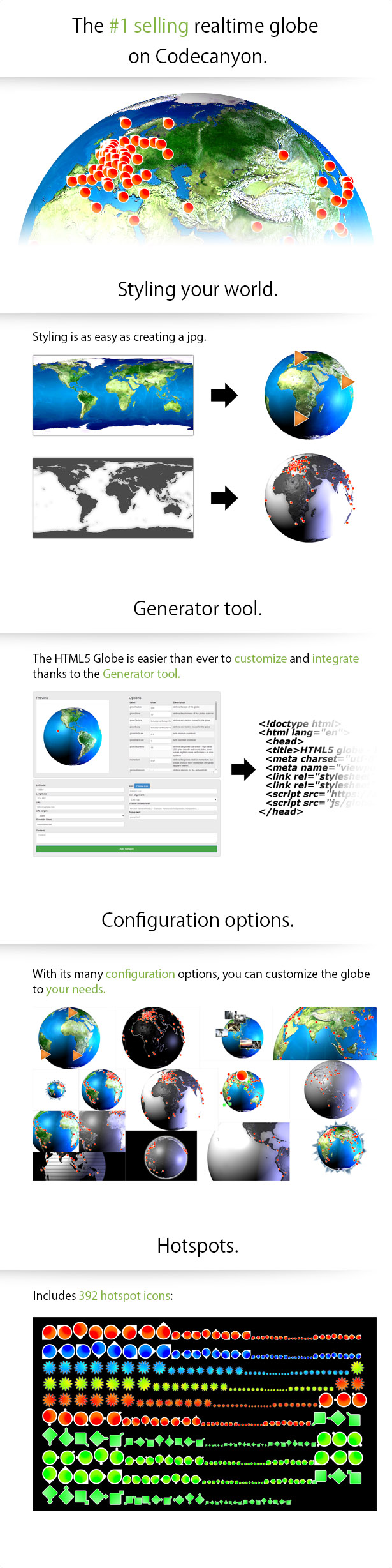 HTML5 Globe - Interactive 3D Earth - 2