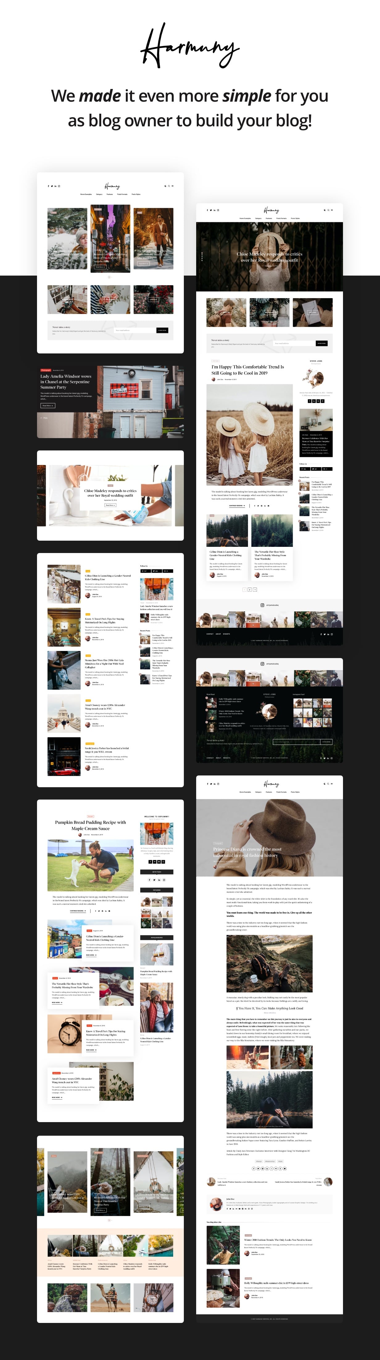 Harmuny - Modern WordPress Blog Theme - 1