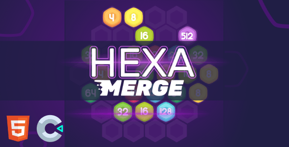 Hexa Merge - HTML5 Game (Construct 3)