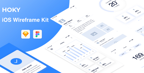 Hoky Mobile Wireframe Kit