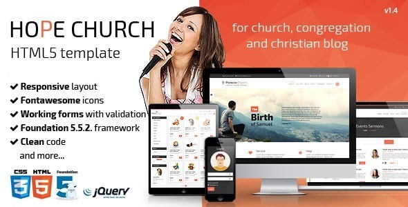 Hope - Church Responsive HTML5 MuraCMS theme