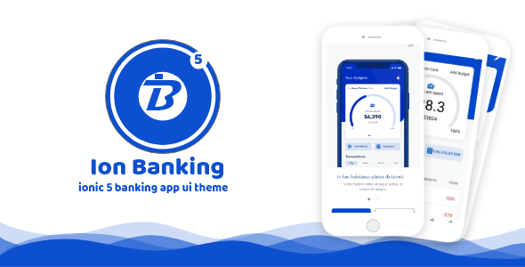 Ion Banking - ionic 5 banking app ui theme