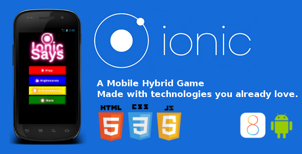 Ionic Says, a Hybrid Simon Says Game