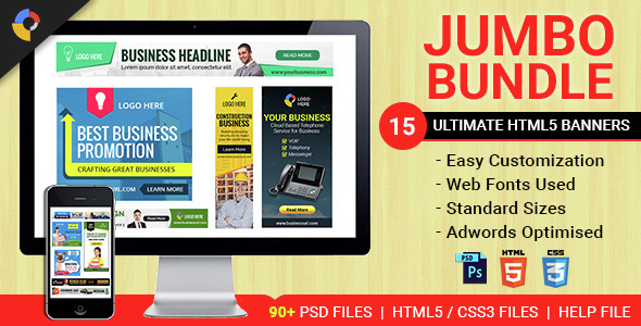 Jumbo Bundle - Collection of HTML5 Animated Banner Templates