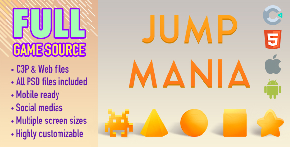 Jump Mania - HTML5 Game (Construct 3)