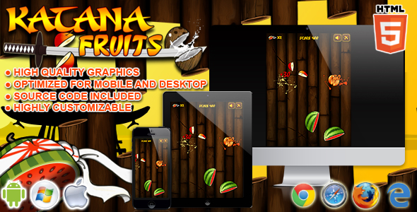 Katana Fruits - HTML5 Game