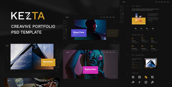 Kezta - Creative Portfolio PSD Template