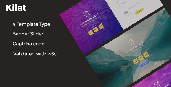 Kilat - Coming Soon HTML with Captcha Form Validation