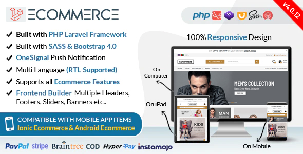 Laravel Ecommerce - Universal Ecommerce/Store Full Website with Themes and Advanced CMS/Admin Panel