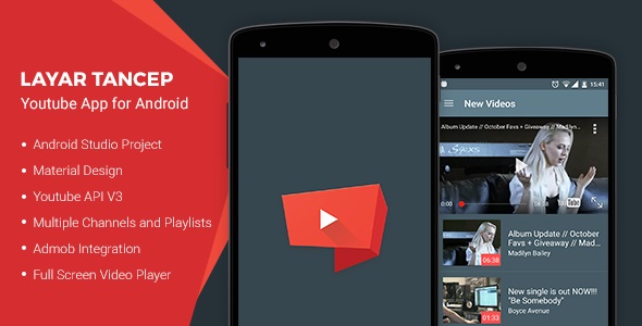 Layar Tancep: Youtube App for Android | Templates