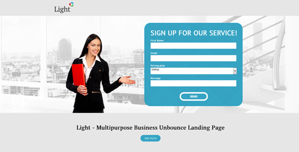 Light - Business Unbounce Landing Page