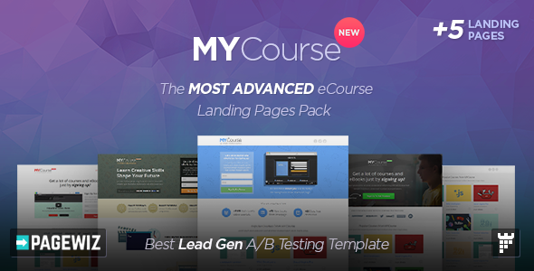 MYCourse - Pagewiz eCourse Landing Pages Pack