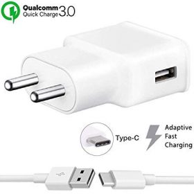 MYVN 2A Mobile Wall Charger Compatible for Samsung Galaxy S9, S9 +, S10, S10 +, M10, M10s, M20, M30, M30s, A50, A70 (White)