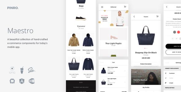 Maestro - Ionic E-Commerce Template