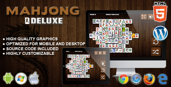 Mahjong Deluxe - HTML5 Game