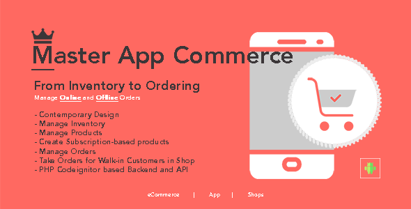 Master eCommerce App - Android app with admin panel