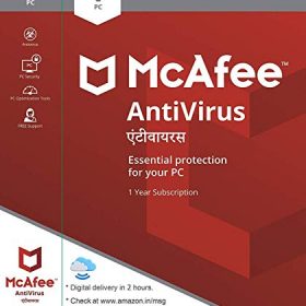 McAfee Anti-Virus - 1 PC, 1 Year (Email Delivery in 2 hours- No CD)