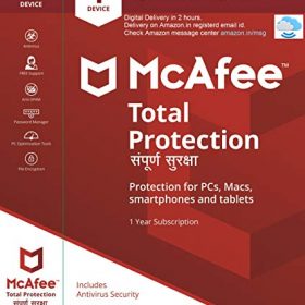 McAfee Total Protection (Windows / Mac / Android / iOS) - 1 User, 1 Year (Email Delivery in 2 hours- No CD)