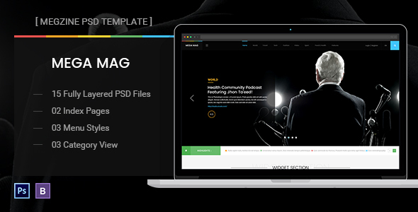 Mega Mag - Blog Magazine News Editorial Theme