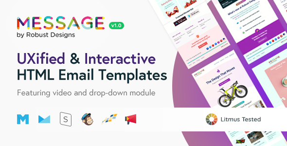 Message - Interactive HTML Email Templates for Mailster + Editor