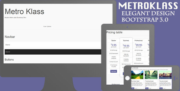 MetroKlass Bootstrap Skin