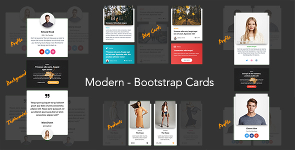 Modern - Bootstrap 4 Cards