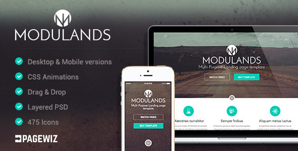 Modulands | Multi-Purpose Pagewiz Landing Page Template