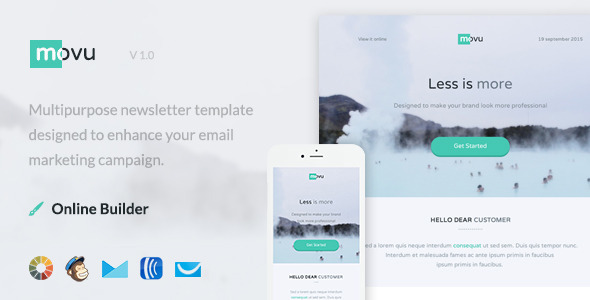 Movu - Modern Email Template + Themebuilder Access