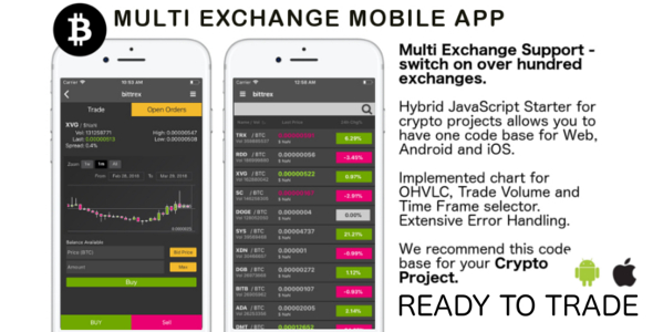 Multi Exchange Crypto App - JavaScript/Hybrid