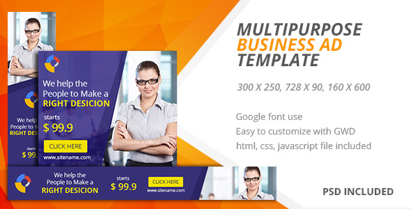 Multipurpose | Google HTML5 Ad Template 05