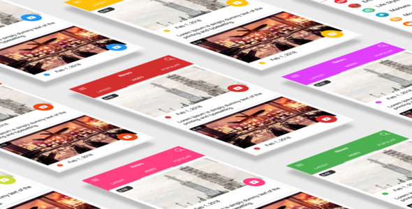 Multipurpose News App Template UI Ionic 3