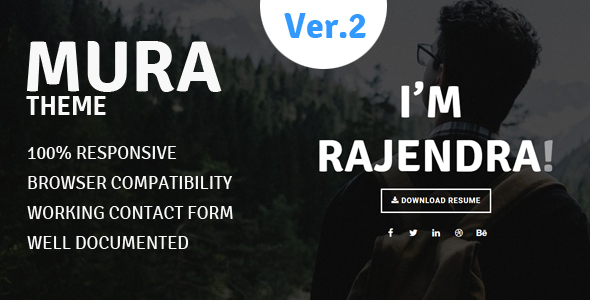 Mura - Personal One Page Responsive HTML Template