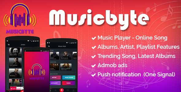 MusicByte (Android) - online Mp3 music player application