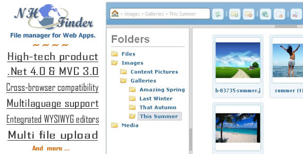 NH•Finder File Manager for Web Apps