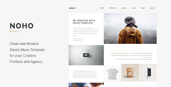 NOHO - Creative Agency Portfolio Muse Template