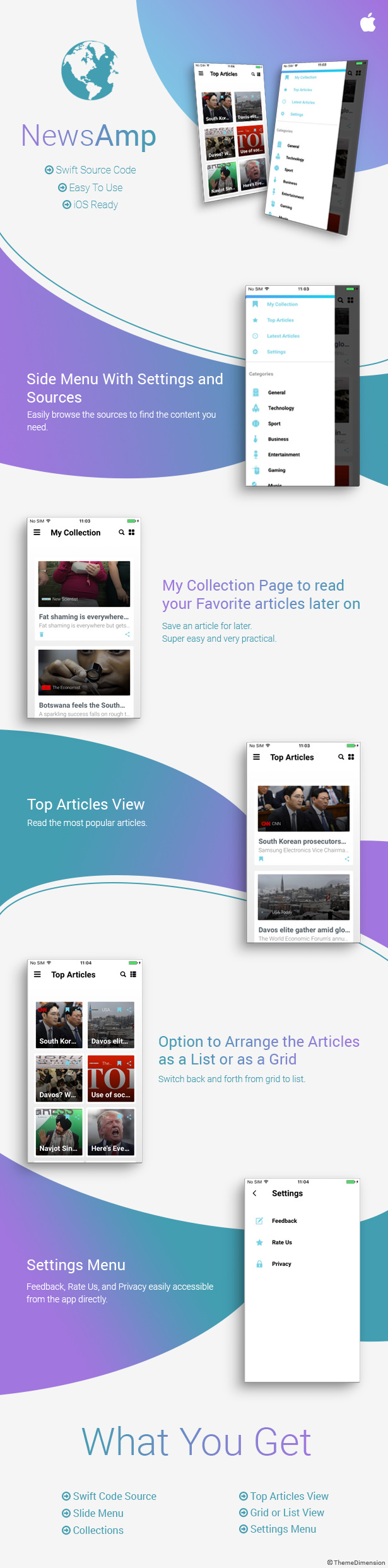 NewsAmp - Swift News Application - 1