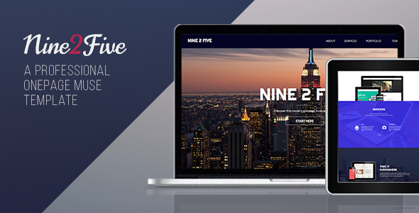 Nine 2 Five - One Page Muse Template