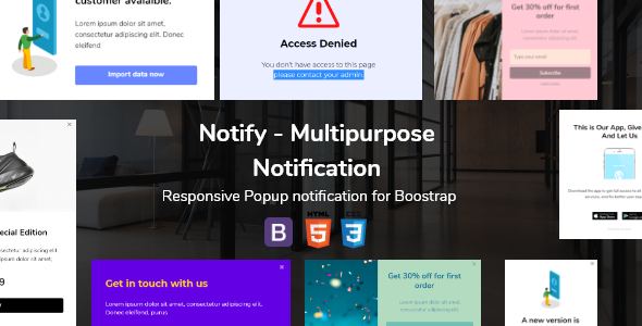 Notify - Multipurpose Notification for Bootstrap