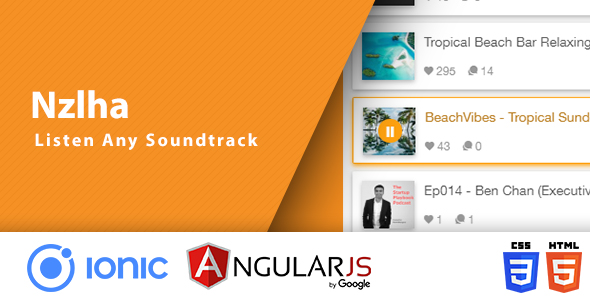 Nzlha App | Ionic App For SoundCloud API Search And Listen