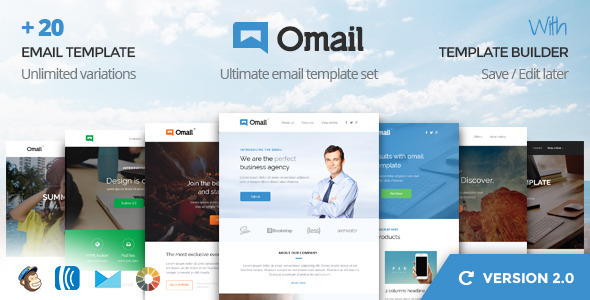 Omail -  Email Templates Set with Online Builder
