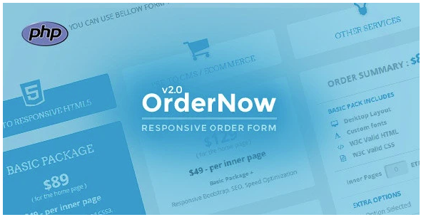 OrderNow - Responsive PHP Order Form