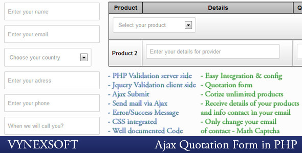 PHP Ajax Quotation Form