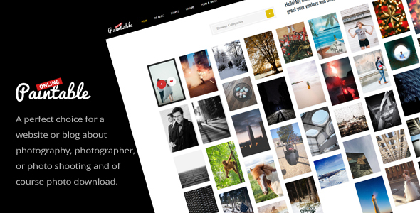 Paintable - Photography and Blog / Photos Download WordPress Theme