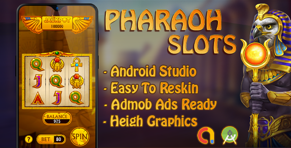 Pharaoh Slot Machine with AdMob - Android Studio