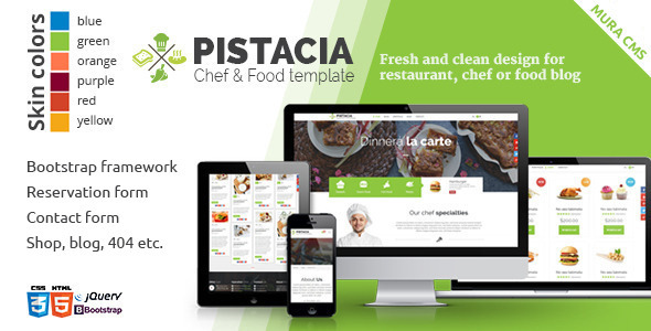 Pistacia Restaurant, Chef & Food MuraCMS theme