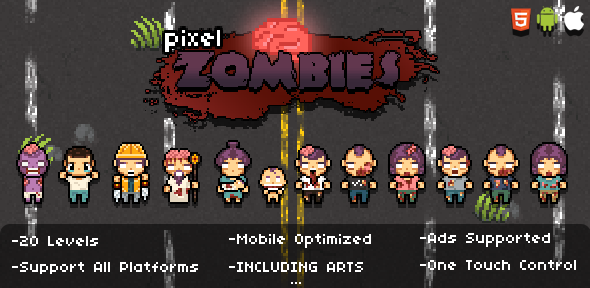 Pixel Zombies (HTML5 Game)