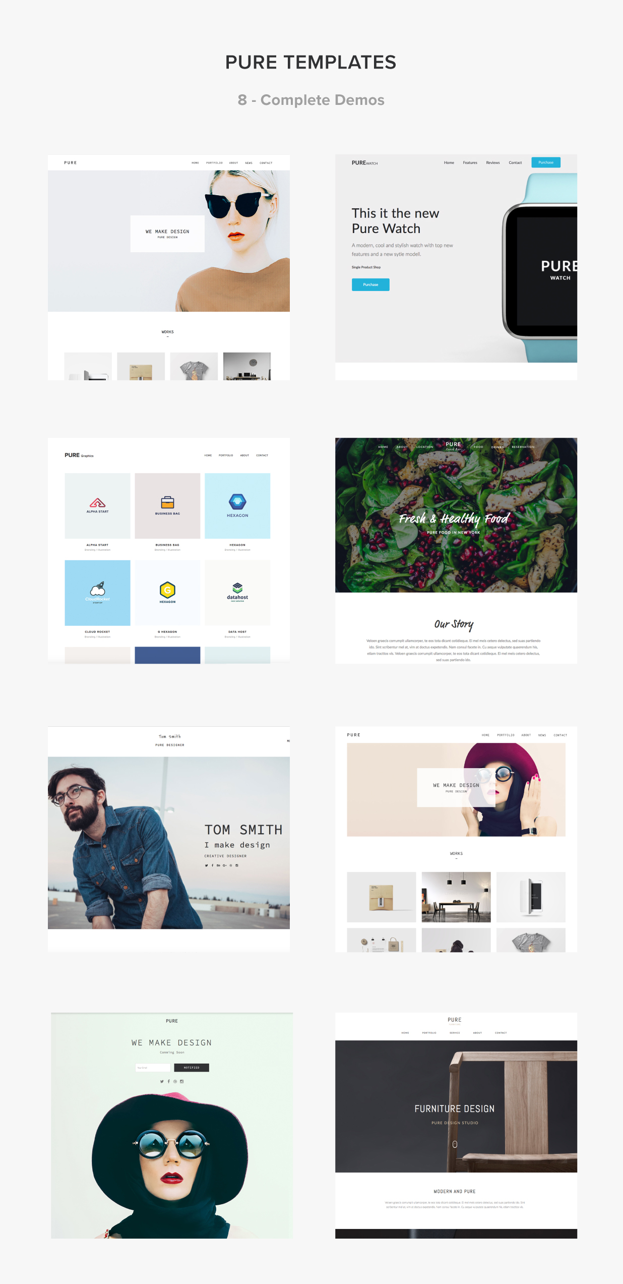 Pure - Responsive Creative Portfolio Muse Template - 2