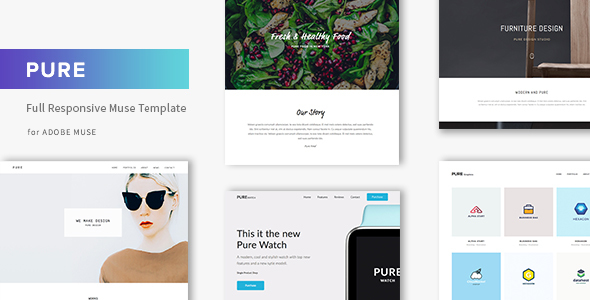 Pure - Responsive Creative Portfolio Muse Template