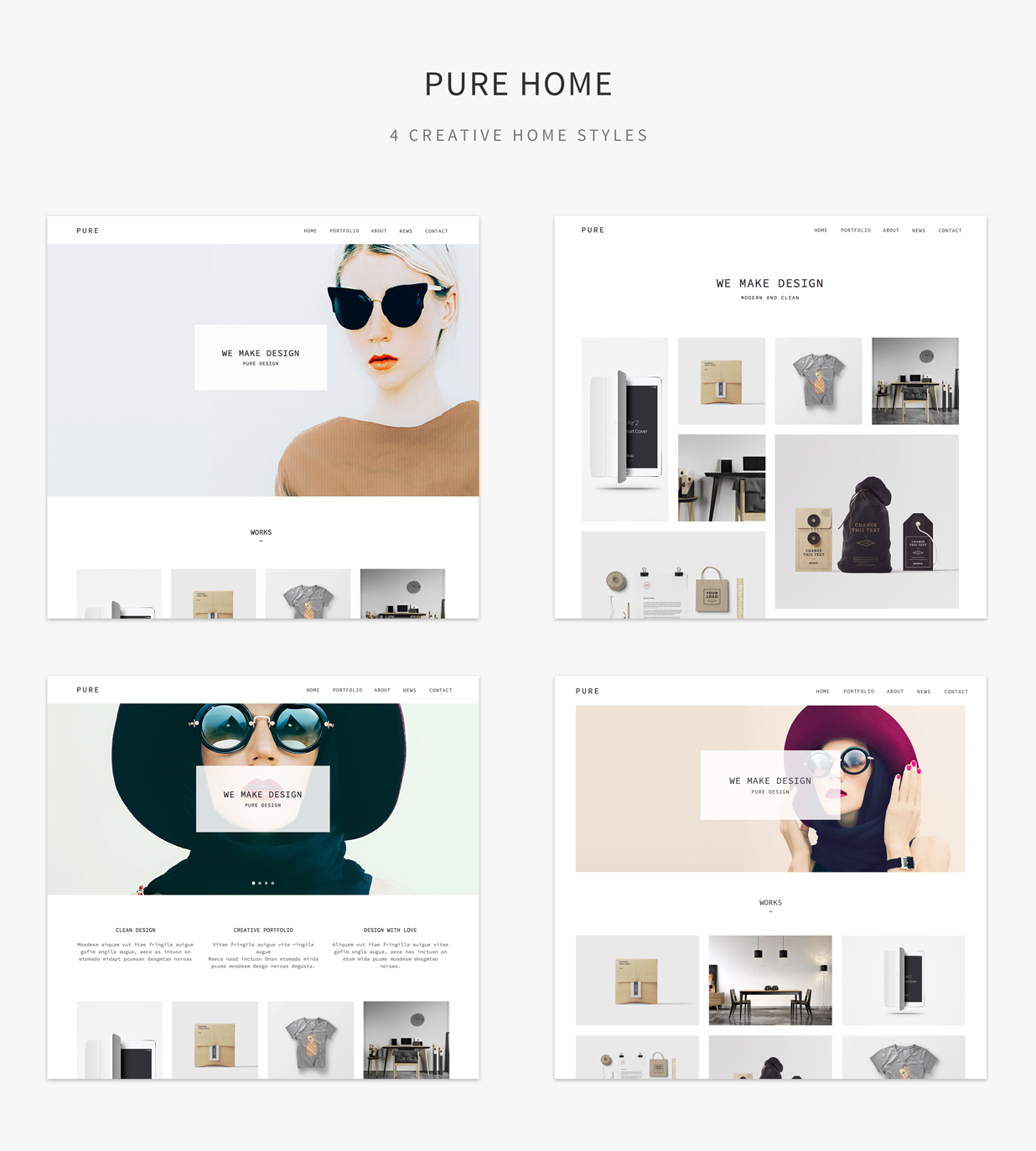 Pure - Responsive Creative Portfolio Muse Template - 3